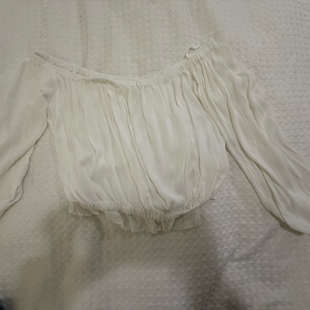 L'AGENCE Cream Textured Blouse